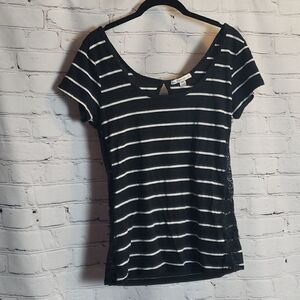 Black and White Striped top